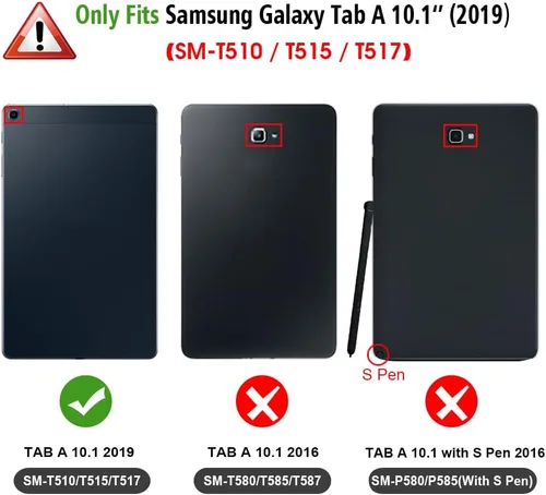 Miniatura 2 de Fintie SlimShell - Funda para Samsung Galaxy Tab A 10.1 2019 modelo SM-T510/T515/T517, funda ultradelgada y ligera, diseño de noche estrellada