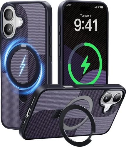Miniatura 28 de CASEKOO- Funda para iPhone 15 c/soporte magnético invisible [protecc. militar contra caídas] [compatible c/MagSafe], a prueba de impactos, delgada