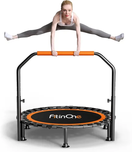 40"/48" Foldable Mini Trampoline Load 330lbs, Portable Exercise Rebounder with Durable Bungee Band, Fitness Trampoline for Adults and Kids Mango de