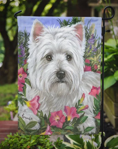 Miniatura 136 de Caroline's Treasures PPP3090GF - Bandera decorativa para jardín de bulldog inglés y otoño, para exteriores, patio, flores, tamaño de jardín