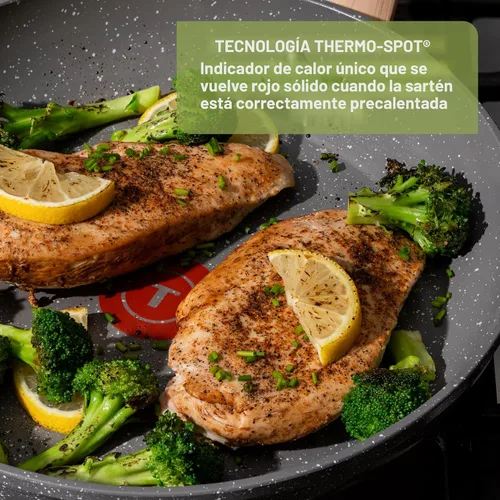 Miniatura 6 de Juegos de utensilios de cocina T-fal Revive de cerámica, juego de ollas y sartenes antiadherentes, (12 piezas), recubierto de cerámica Gris Stone