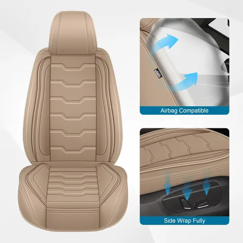 Miniatura 6 de DISUTOGO Fundas de asiento para Chevy/Chevrolet Equinox 2011-2023 2024 2025: juego completo de fundas de cuero impermeables para asientos