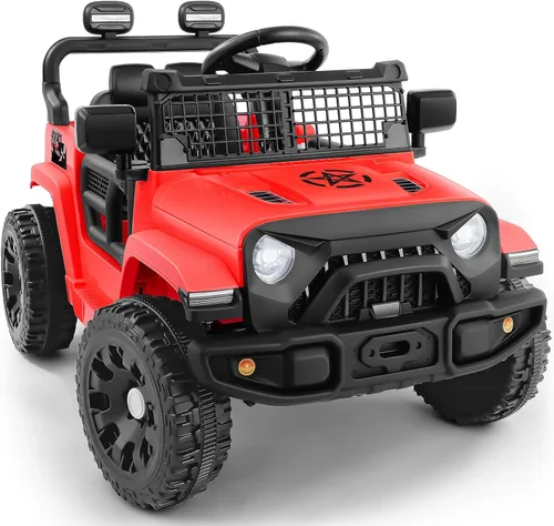 Miniatura 8 de ELEMARA Juguetes de paseo de 12 V, vehículos eléctricos para niños con 3 velocidades, 3.5 mph máximo, auto de paseo con control remoto, camión Rosa