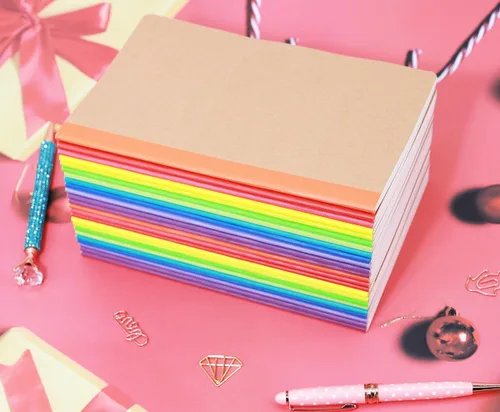 Miniatura 7 de Paquete de 24 cuadernos de papel kraft A5, diarios rayados, diarios de escritura a granel, cuadernos temáticos con papel grueso, 60 páginas, 30