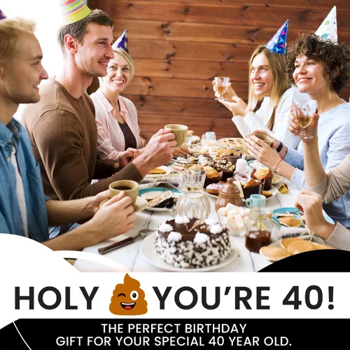 Miniatura 4 de Papel higiénico para decoración de cumpleaños número 40 para hombres y mujeres, diseño divertido, gran regalo de broma hilarante, ecológico