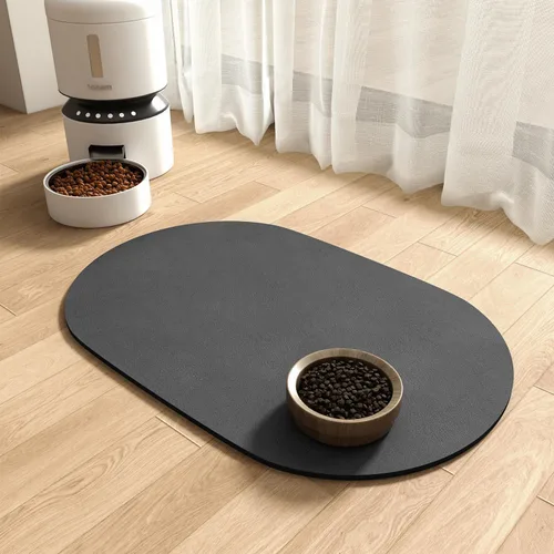 Miniatura 11 de Alfombrilla absorbente para comida de perros - Alfombrilla para cuenco de comida y agua, alfombrilla para comida de mascotas de secado rápido