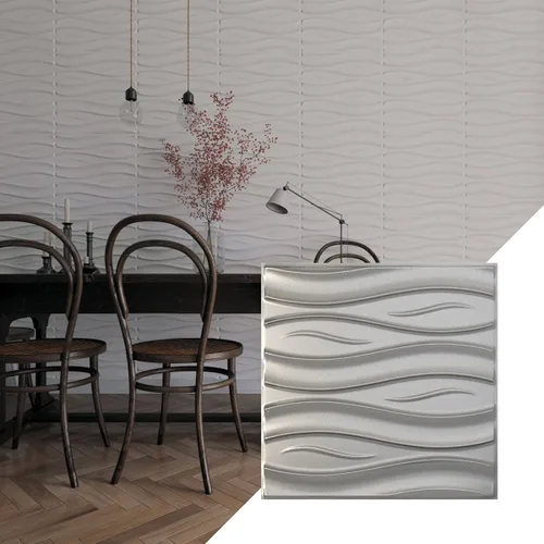 Miniatura 17 de Ekena Millwork WP20X20SSWH 19 5/8 pulgadas de ancho x 19 5/8 pulgadas de alto Swell EnduraWall Decorativo 3D Panel de Pared Cubre 2.67 pies cuadrados