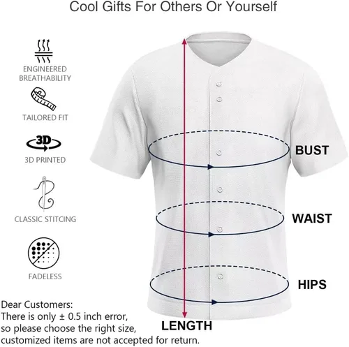 Miniatura 6 de Camiseta de béisbol personalizada, regalos personalizados con parche nombre del equipo, número de puntada e impresión 3D Tech para hombres, mujeres