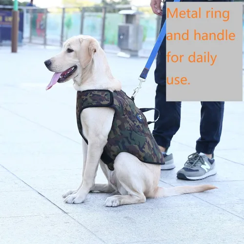 Miniatura 6 de Coodeo Chaleco de caza para perros, color naranja, camuflaje y reversible, arnés táctico para perro, chaqueta de perro para protección y seguridad