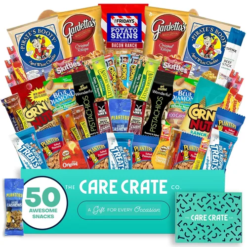 Miniatura 14 de Paquete de cuidado de caja de aperitivos pequeña (paquete variado de 31 piezas), papas fritas, dulces, cacahuetes, palomitas de maíz, galletas