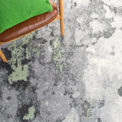 Miniatura 5 de SAFAVIEH Adirondack Collection - Alfombra decorativa, 2 pies 6 pulgadas x 4 pies, verde y gris, diseño abstracto moderno, no desprende pelusa