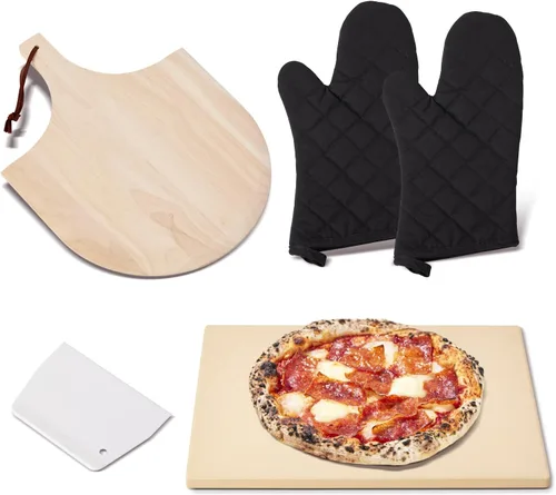 Miniatura 12 de Piedra de pizza grande, piedra rectangular de pizza de 16 x 14 pulgadas para horno, parrilla, barbacoa, piedra para hornear para pan de pizza