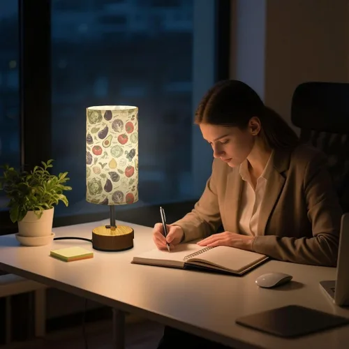 Miniatura 7 de Vegetable Retro Dimmable Bedside Touch Lamps with Charging Ports for Living Room Bedroom Nightstand Office Desk, Light Bulb Included