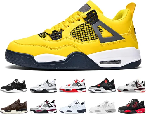 Hoaeiewds Zapatos de baloncesto retro de moda de tendencia para niños grandes, zapatos deportivos para niños casuales al aire libre, zapatillas de