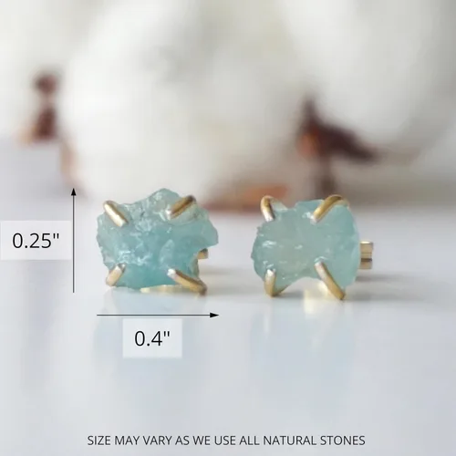 Miniatura 3 de Aretes de tuerca de cristal con piedra natal para mujer