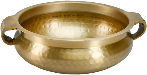 Miniatura 10 de Serene Spaces Living Cuenco de mano dorado – Textura martillada, decoración para salas de estar, entradas, restaurantes, bodas indias, centro