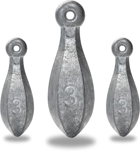 Miniatura 13 de BLUEWING Pesos de pesca Bank Sinker 1 lb/2 lb/3 lb/5 lb/6 lb Caja de Pesos de Pesca de Plomo Bullet para Agua Salada 1 oz, 2 oz, 3 oz, 5 oz, 8 oz