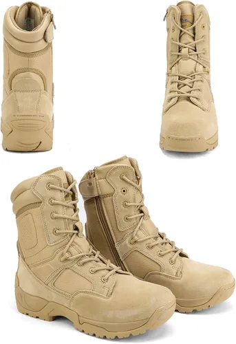 Miniatura 6 de NORTIV 8 - Botas tácticas de trabajo tipo militar para hombre para senderismo motociclismo combate