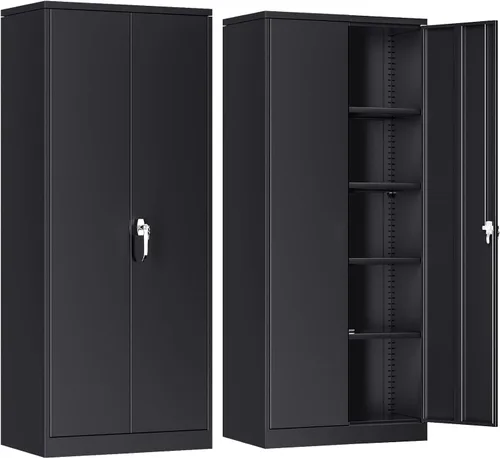 Miniatura 23 de INTERGREAT 67" Tall Bathroom Cabinet, Storage Cabinet with 2 Doors & 1 Drawer, Bathroom Storage Cabinets with Adjustable Shelves, for Living Room