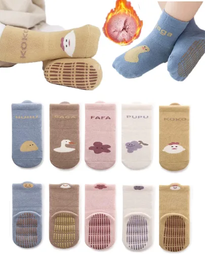 Miniatura 9 de Calcetines antideslizantes para bebés, calcetines cálidos y gruesos para niños, calcetines de tobillo para niñas, niños, recién nacidos, bebés