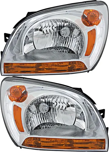 Para Kia Sportage Faro 2005 2006 2007 2008 Conjunto de Faros Delanteros Reemplazo para Lado del Conductor y del Pasajero