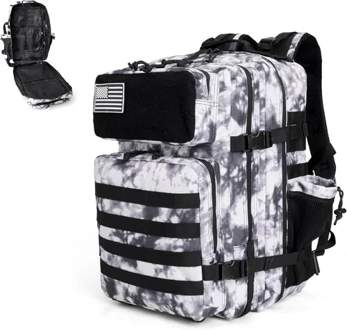 Miniatura 9 de gracedon Mochila Táctica Militar para Hombres y Mujeres, Mochila de Campamento del Ejército, Mochila de Asalto de 45L para Viajes, Senderismo (Negro)