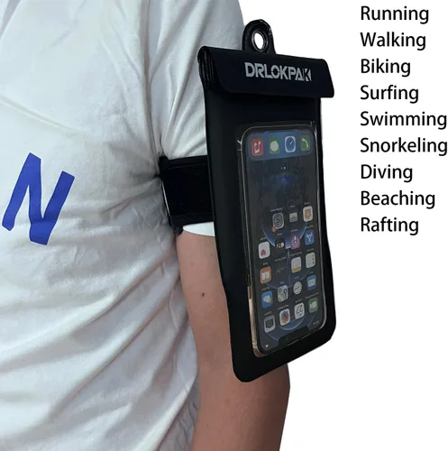 Miniatura 7 de DRLOKPAK Funda impermeable para teléfono, brazalete para surf, bolsa seca flotante impermeable para iPhone 15 14 13 12 Pro Max XS Plus Se Galaxy S23