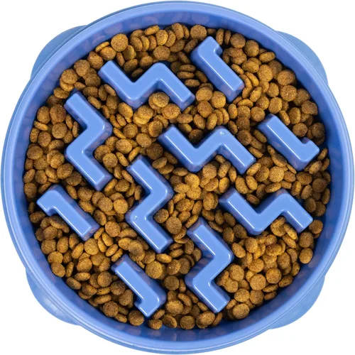 Miniatura 18 de Outward Hound Comedero Pequeño Divertido de Alimentación Lenta, Rompecabezas para Comedores Rápidos, Cachorros, Gatos y Perros Pequeños, Comida Rosa