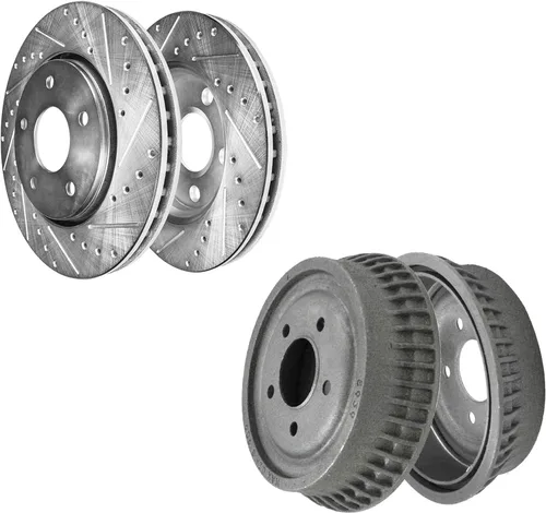 Miniatura 42 de Detroit Axle - Rotores de disco delantero + pinza de freno lateral del pasajero de repuesto para Mitsubishi Raider Dodge Dakota 2005-2008 - Juego