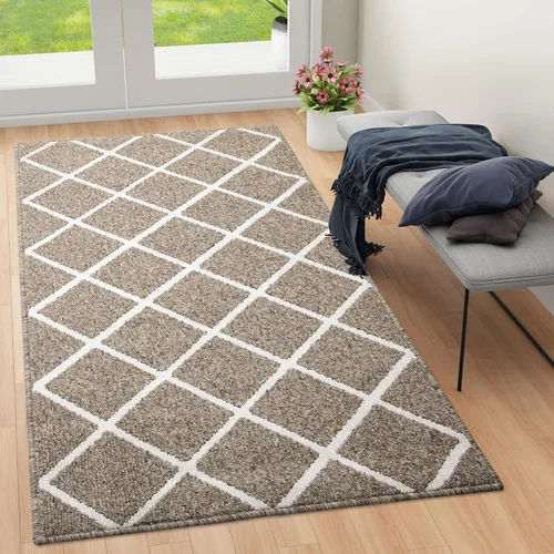 Miniatura 11 de Finchitty Alfombra para Puerta Interior, Resistente a la Suciedad y Absorbente, de Perfil Bajo, Antideslizante, Lavable, Alfombras de Piso
