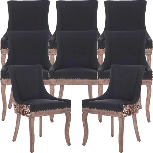 Miniatura 44 de ODUSE-DAILY Juego de 2 Sillas de Comedor, Sillas de Cocina y Comedor, Sillas de Comedor Tapizadas de Tela, Ribete de Tachuelas, Patas de Madera