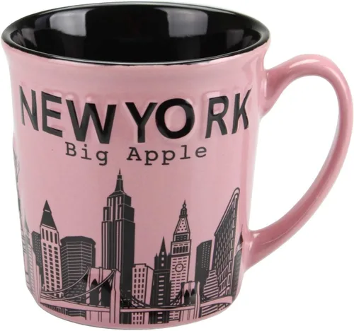 Miniatura 9 de Tazas de cerámica jumbo New York Big Apple City Skyline - 12oz (azul)