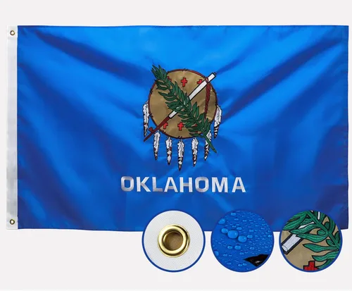 Miniatura 11 de Bandera del estado de Nuevo México de doble cara 3 x 5 para exteriores, las banderas NM de larga duración, nailon 210D resistente, rayas cosidas