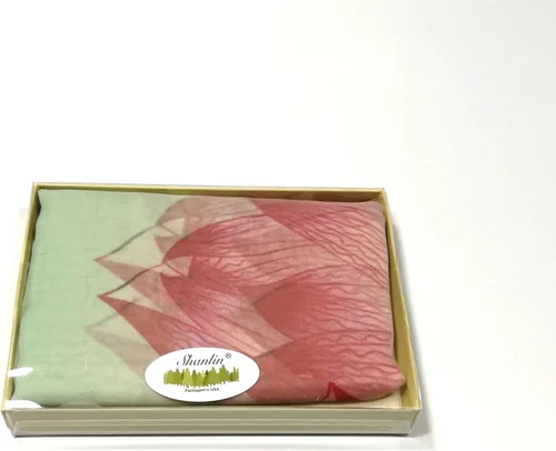 Miniatura 5 de Shanlin Bufandas florales de seda súper grandes para mujer en caja de regalo