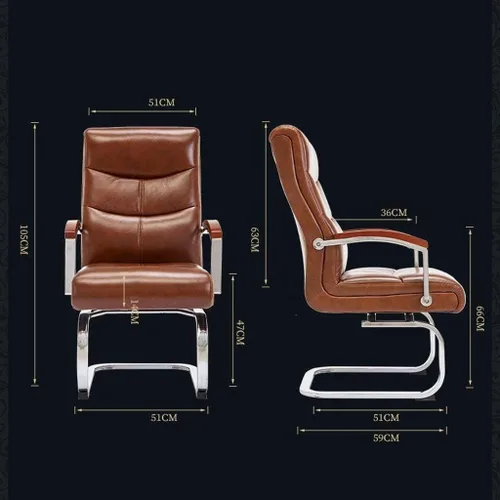 Miniatura 2 de Executive Office Adjustable Ergonomic Computer Chair with Waterfall Seat Edge, Bonded Leather(Black)