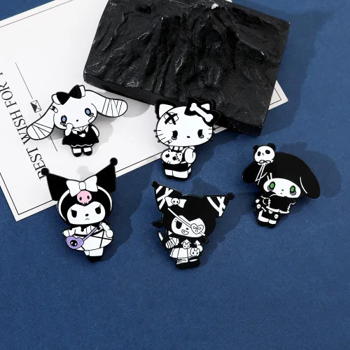 Miniatura 3 de Broche de gatito esmaltado con solapa Kawaii de dibujos animados Pins Ropa Mochila Decoración Accesorios Regalo para Niñas Niños Mujeres