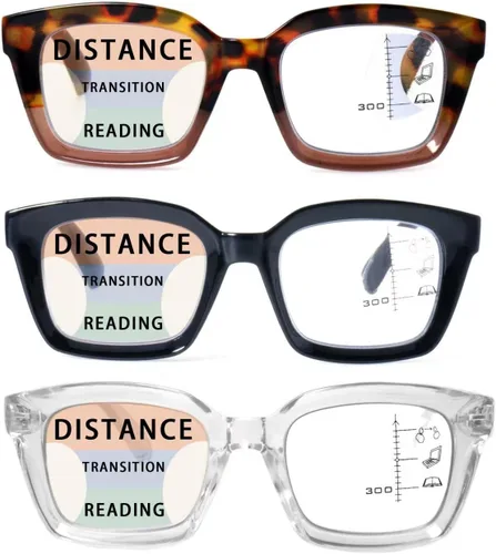 Miniatura 11 de HIYANJN Gafas de lectura bifocales para mujeres y hombres, luz azul, lectores de computadora, lentes de transición superior transparente para mujer
