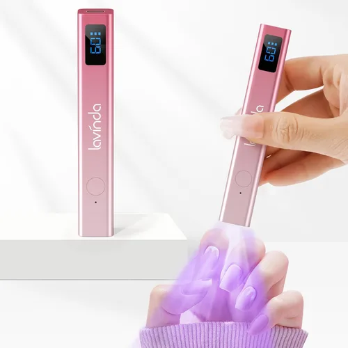 Lavinda Luz UV de Mano para Uñas de Gel, Mini Lámpara de Uñas, Lámpara de Uñas UV LED Recargable Inalámbrica Portátil, Secador de Uñas para Curado