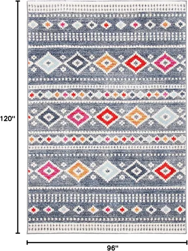Miniatura 2 de SAFAVIEH Alfombra de área de 8 x 10 pies - Colección Reflection - Grande - Beige y crema, no desprende pelusa y es fácil de limpiar, ideal para sala