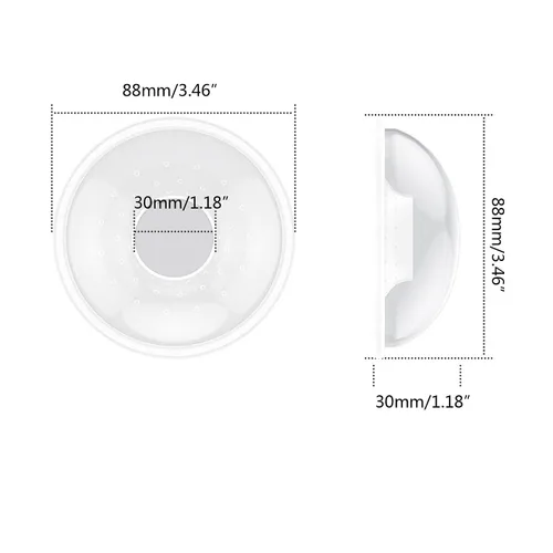 Miniatura 2 de Yuly Colector de leche de silicona para mamás lactante, protector de pezones para mamá, protector de pezones reutilizable, 2 unidades de conchas