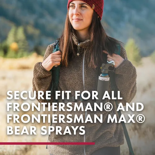 Miniatura 5 de Sabre Frontiersman Bear Spray Holster for 7.9 & 9.2 Oz. Canisters, Nylon Chest, Belt, Waist, & 3-in-1 Options Available, Adjustable Straps, Strong
