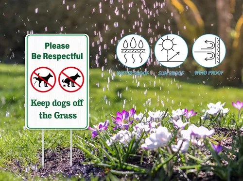 Miniatura 3 de WhatSign Letrero de perro con estacas de doble cara de 8 x 12 pulgadas, con estacas "Please Pick Up After Your Dog