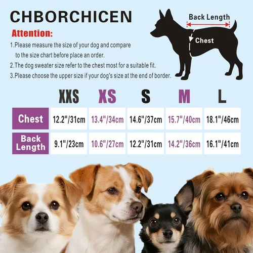 Miniatura 4 de Suéteres tejidos para perros pequeños, sudadera cálida para mascotas y gatos, ropa de invierno, suéter para gatitos y cachorros (Grande, azul claro)