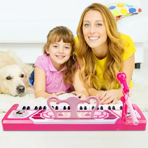 Miniatura 8 de Juguetes para niñas de 3 años en adelante: Regalo de 49 teclas Teclado de piano para niños, juguete de instrumento musical educativo multifuncional