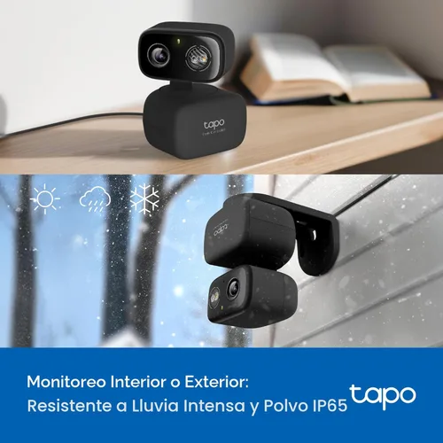 Miniatura 2 de Tapo - Cámara de seguridad 2K 3MP con inclinación/giro para interiores/exteriores, detección y seguimiento gratuito de personas/llanto de bebés