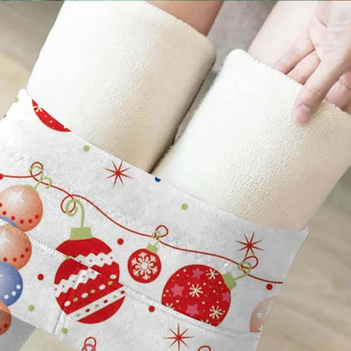 Miniatura 4 de Pantalones navideños talle Alto Mujer mallas gruesas Lana Pantalones Largos Cálidos Pantalones Chándal de Cintura