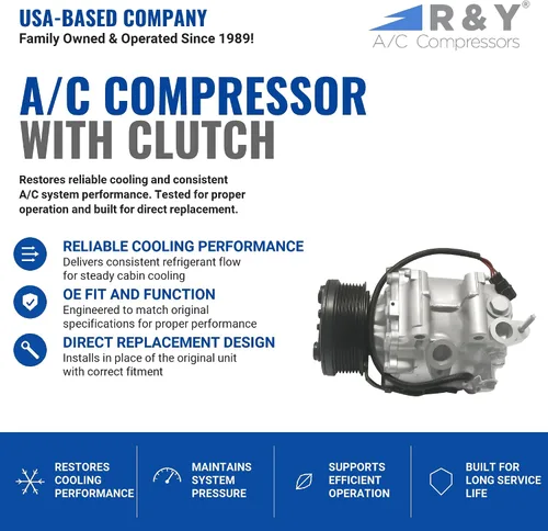 Miniatura 2 de RYC Compresor de aire acondicionado automotriz y embrague de A/C IG555