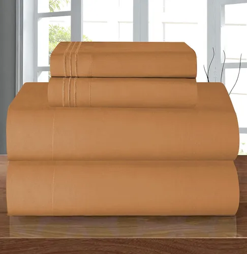 Miniatura 81 de Elegant Comfort - Juego de sábanas de 4 piezas de microfibra, 1500 hilos, sin arrugas, sábana bajera elástica, esquinas tipo bolsillos profundos