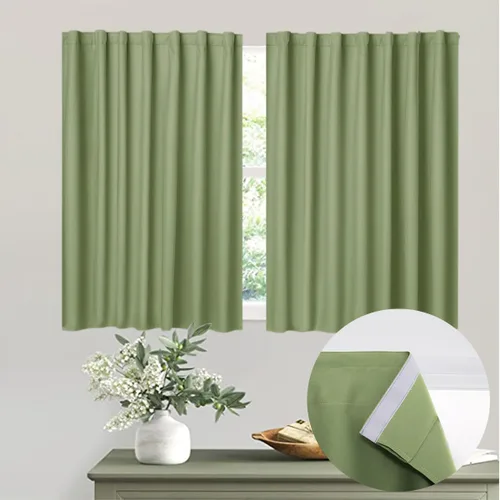 Miniatura 14 de Muamar Cortinas opacas sin taladro, paneles de cortina para ventana fáciles de instalar, juego de 2 paneles de cortinas portátiles para dormitorio
