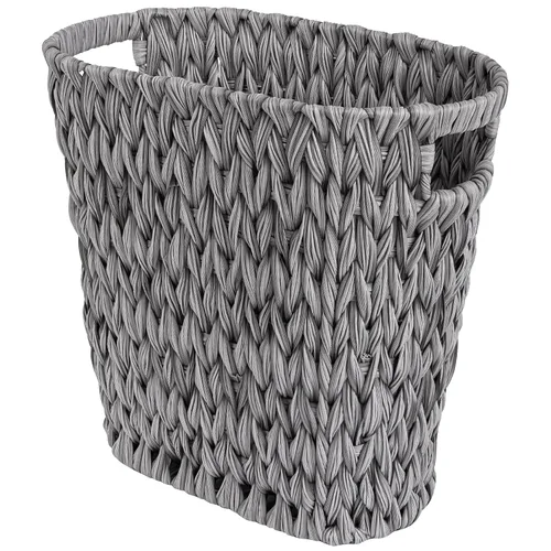 Miniatura 11 de GRANNY SAYS Cesta de basura de mimbre, papelera impermeable para baño, cestas de basura decorativas boho con asas, papelera para dormitorio